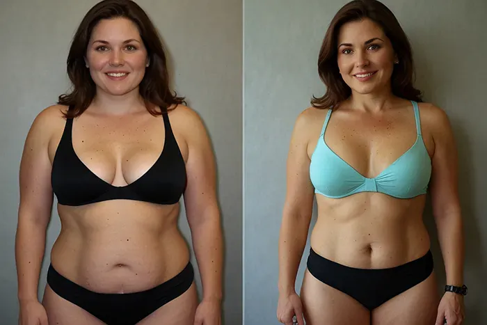 GlowFit customer transformation image